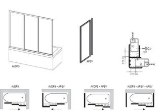 Шторка на ванну Ravak Supernova AVDP3-150 40VP0102Z1 Transparent профиль белый